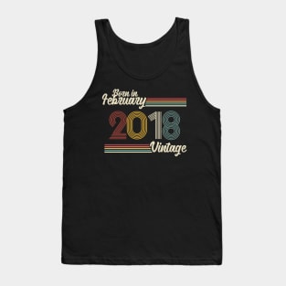 Vintage Born in February 2018 Tank Top